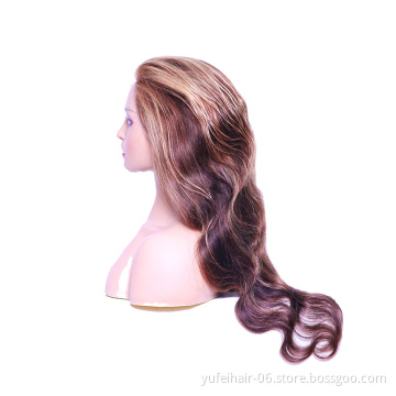 100% Virgin Brazilian Highlight Human Hair Lace Wig 10A Grade Bone Straight Ombre Piano Color Human Hair Hd Lace Front Wigs